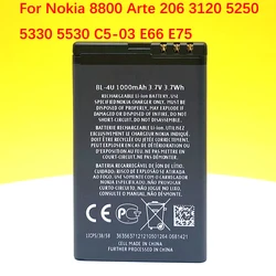 Nowy BL-4U bateria do telefonu Nokia 3120c 5250 206 515 5330 5530 5730 XM 6212c 300/301/305/308/310/311/500/501/515