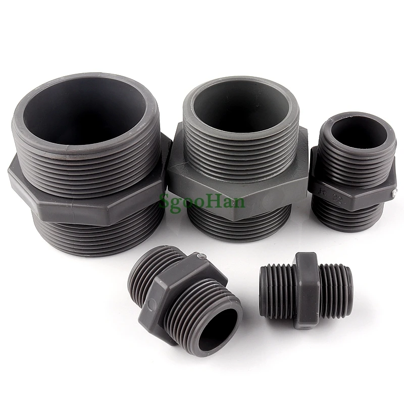 

2~50pcs 1/2"~2" Male Thread PVC Pipe Nipple Connector Aquarium Fish Tank Joint Fittings Hydroponic Planting Frame Joint Parts