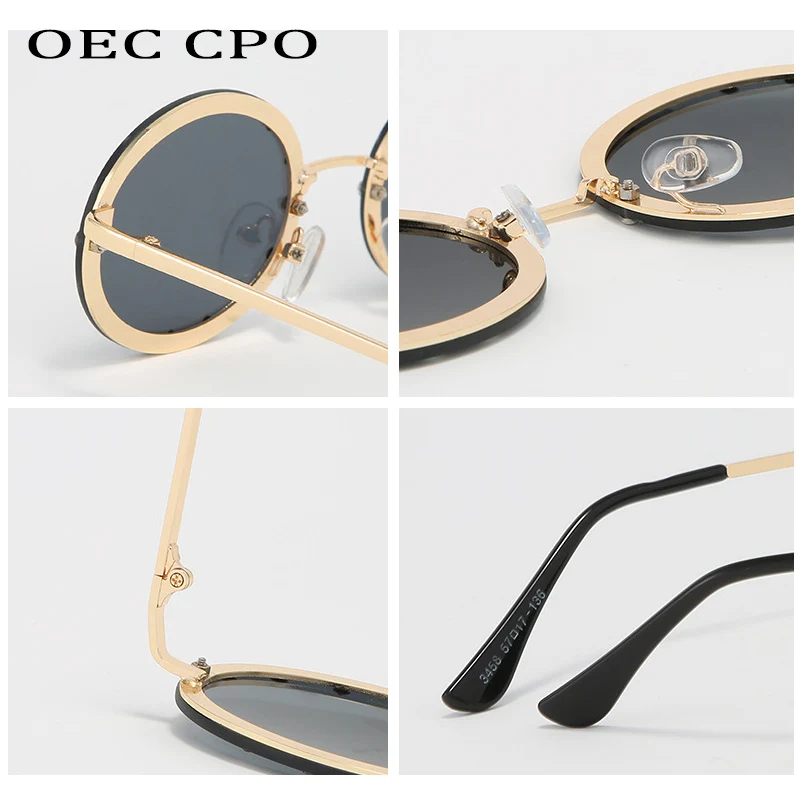 Brand New Design Classic Round Sunglasses Men Small Vintage Glasses Women Driving Metal Eyewear High Quality Glasses UV400 O456