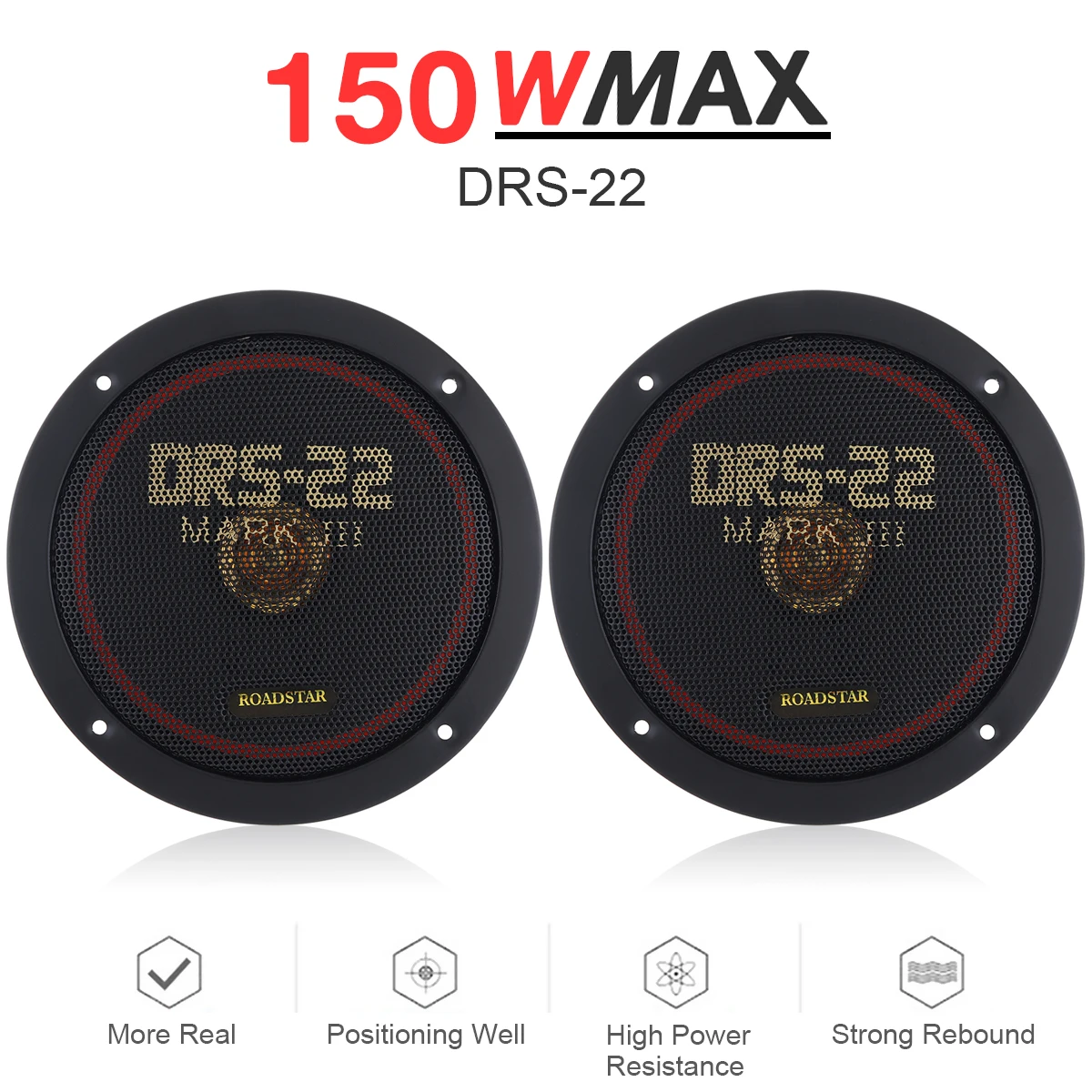 

2pcs 6.5 Inch 150W Car Coaxial Speaker Auto Music Stereo Full Range Frequency Loudspeaker Hifi Car Speakers for Cars Automobiles