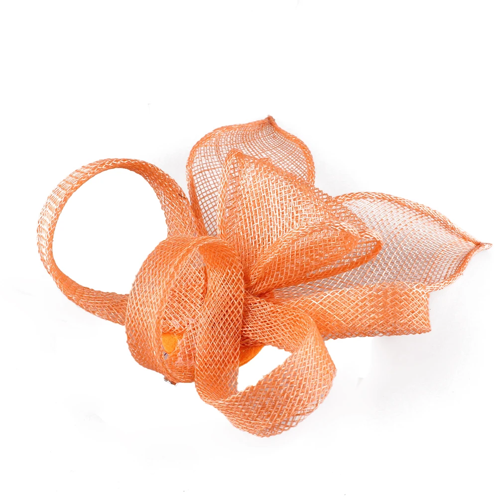 

Chic Fashion Hair Fascinator Wedding Accessories Ladies Female Wedding Party Headwear Hair Pin Sinamay Headwear Headband Bow