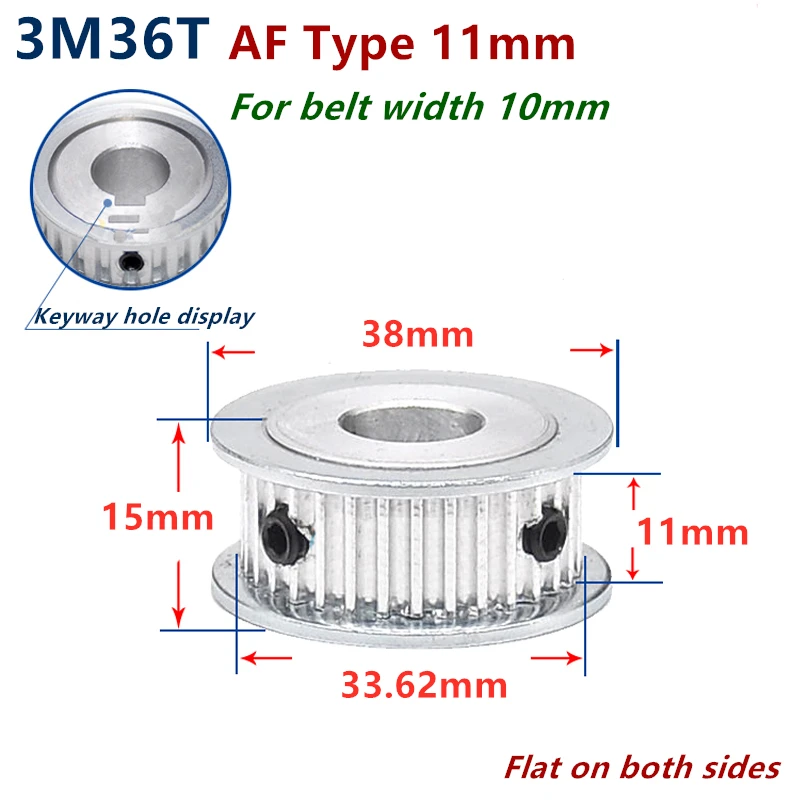 

36 Teeth Arc HTD 3M Timing Pulley for Width 10mm 3M synchronous belt HTD3M Belt pulley Wheel Gear 36Teeth 36T