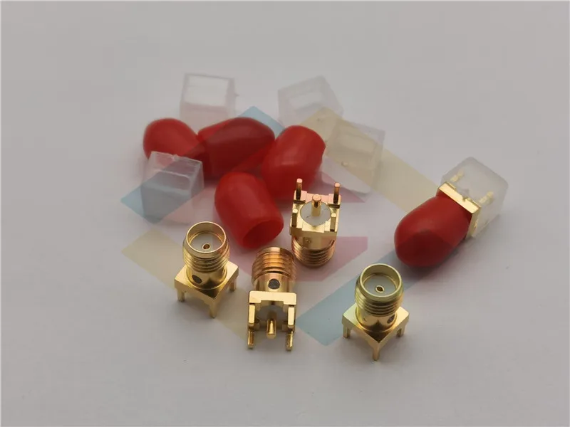 Sma-ke RF Coaxial Straight Plug 50 Ohm SMA Female Positive 4-pin PCB Antenna Signal Connector