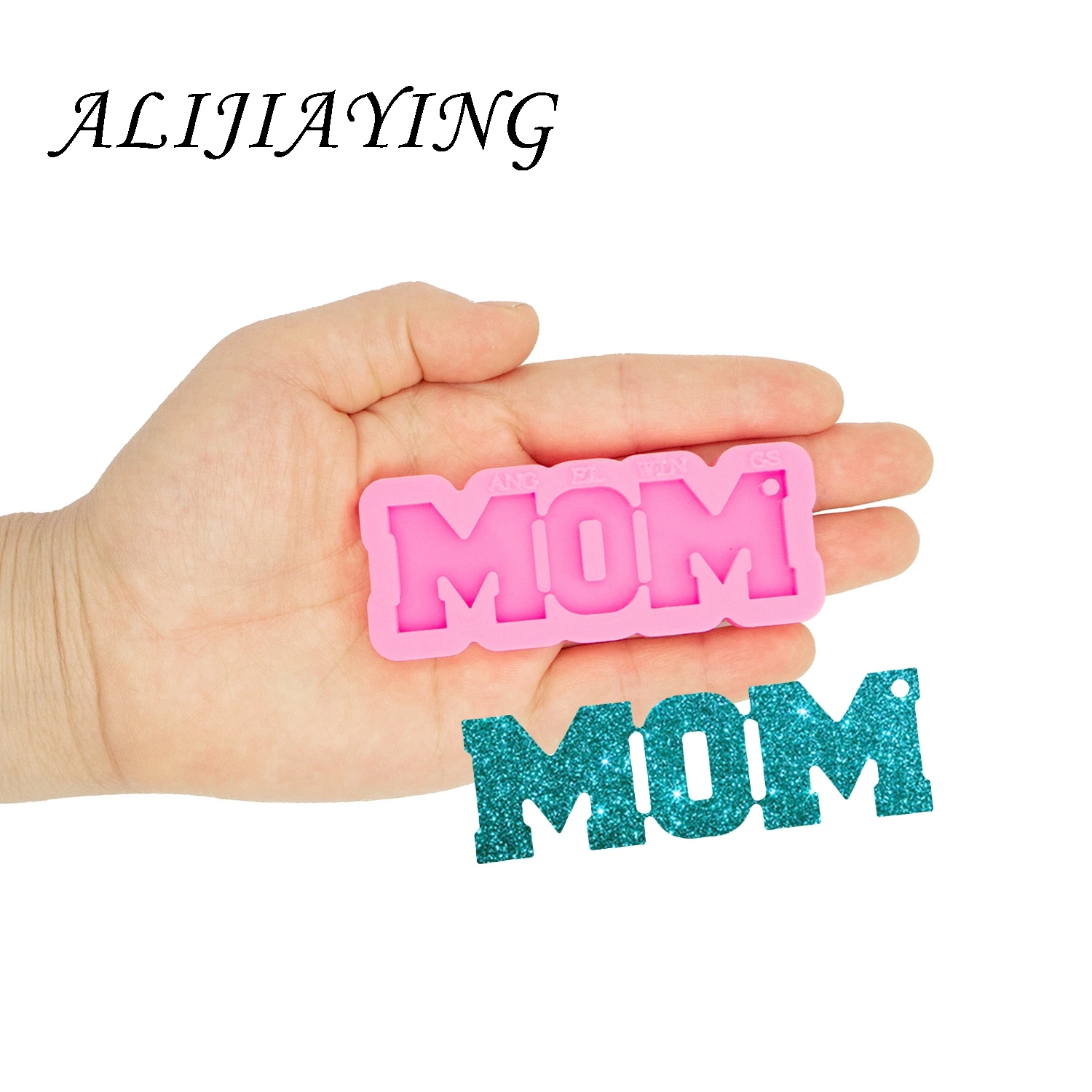 

Shiny MOM/DAD Molds Key ring decoration, Silicone Mould for Resin Epoxy Craft DIY Keychain, Fondant Chocolate Cake DY0531