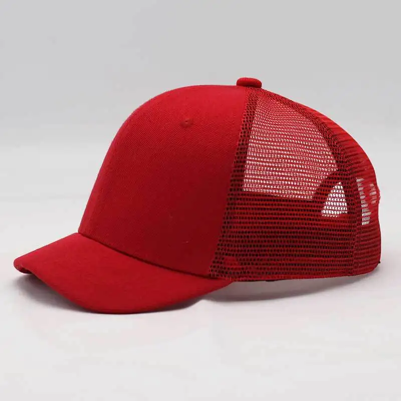 4.5cm Mesh Short Brim Baseball Cap Snapback Fashion Sports Hats for Men Women Sprint Summer Cap High Quality Unisex