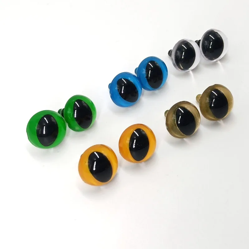 50pcs Of 15mm 5color Plastic Safety Eyes /cat Toy Eyes Accessories Amigurumi Animals Eyes With Washers