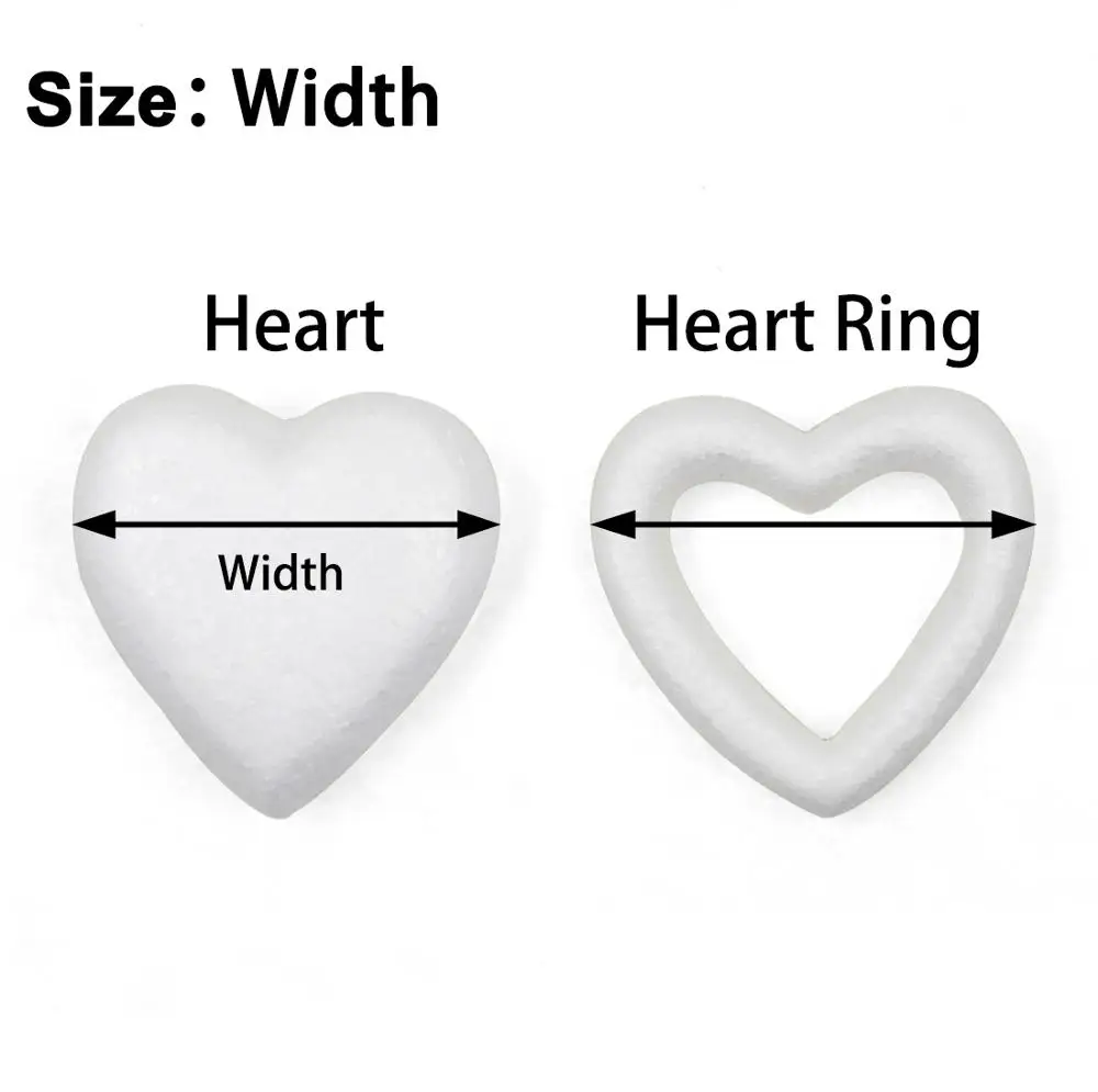 Heart Modelling Heart Ring Polystyrene Styrofoam Foam Ball Christmas Wedding Party Decoration Supplies Home Decoration DIY Craft