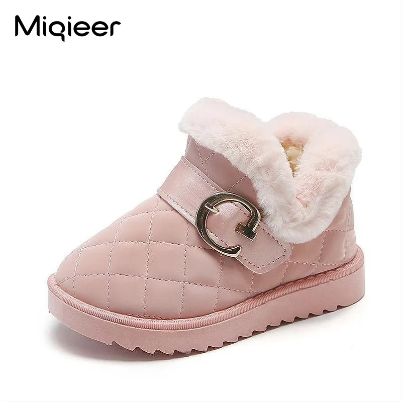 Neue Winter Kinder Schnee Stiefel Wasserdicht Dicken Plüsch Warme Mädchen Jungen Stiefel Nicht-Slip Mode Kleinkind Baby Schuhe 1-7 jahre