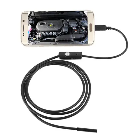 미니 USB 내시경 카메라, 방수 HD 보어스코프, 뱀 검사 튜브, 비디오 카메라 어댑터, 스마트폰 컴퓨터용, 7mm