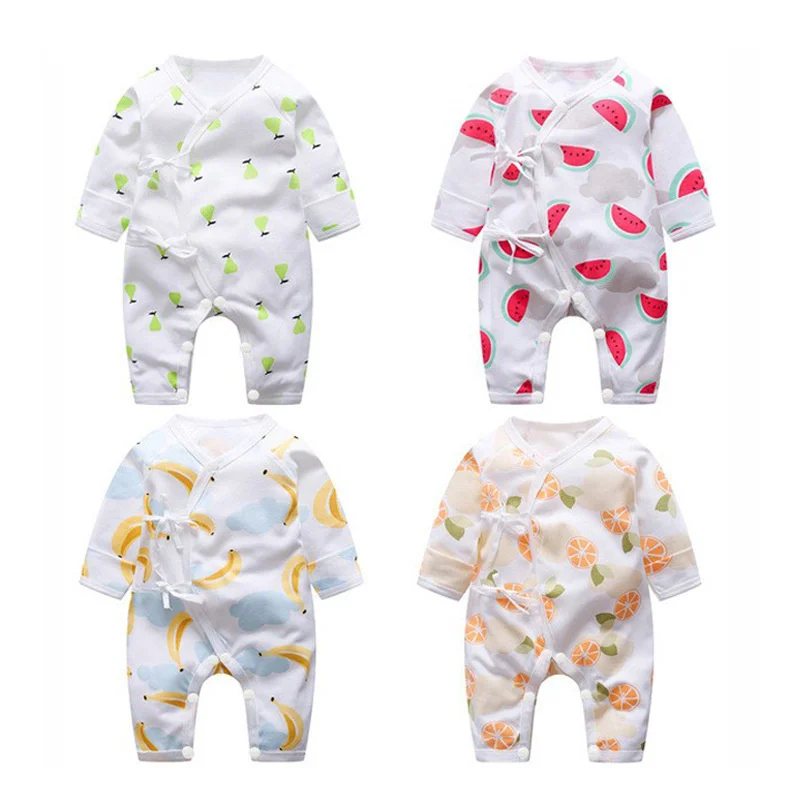 

Baby Clothes V-Neck Jumpsuit Newborn Cute Cartoon Fruit Long Sleeve Cotton Baby Boy Baby Girl Clothing Suit Pajamas Disfraz Bebe