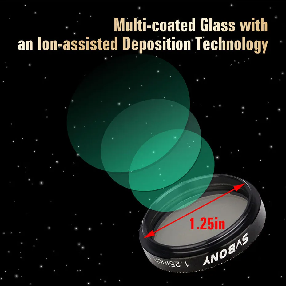 Svbony-Teleskop 1.25 ''/2'' linearer Polarisation filter, der den Kontrast erhöht, reduziert die Blendung für die Beobachtung von Mond planeten – Detail 15