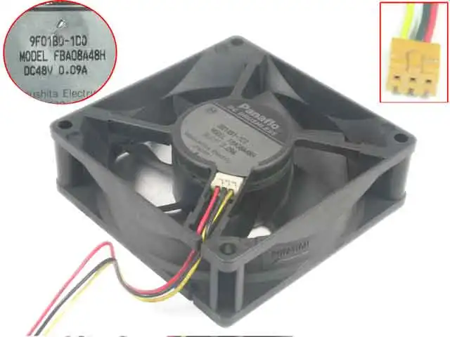 

Panasonic FBA08A48H Server Cooling Fan DC 48V 0.09A 80x80x25mm 3-Wire