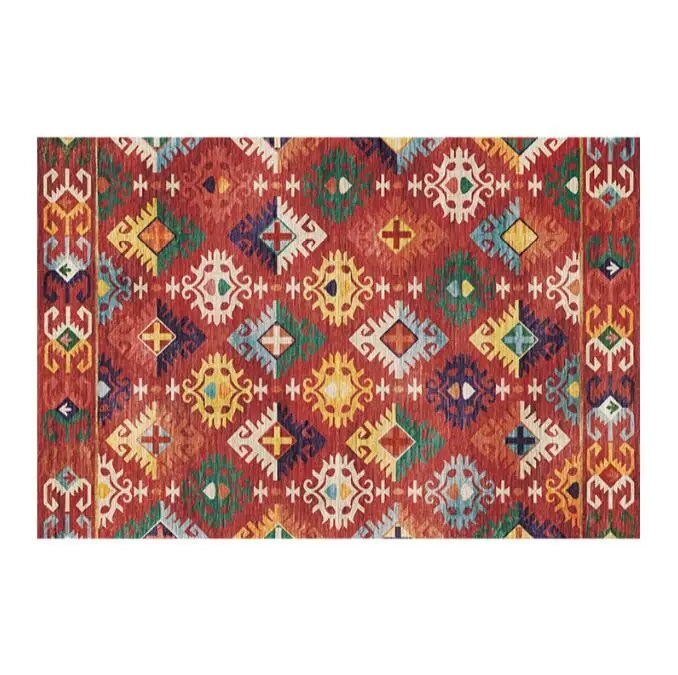 المغرب بوهيميا الفارسي ماندالا السجاد لغرفة المعيشة غرفة نوم منطقة عدم الانزلاق السجاد بوهو هندسية العرقية باب الحصير دروبشيبينغ #5