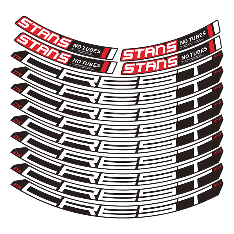 2020 NOTUBES CREST MK3 mountain wheel set stickers mtb bike rim decal