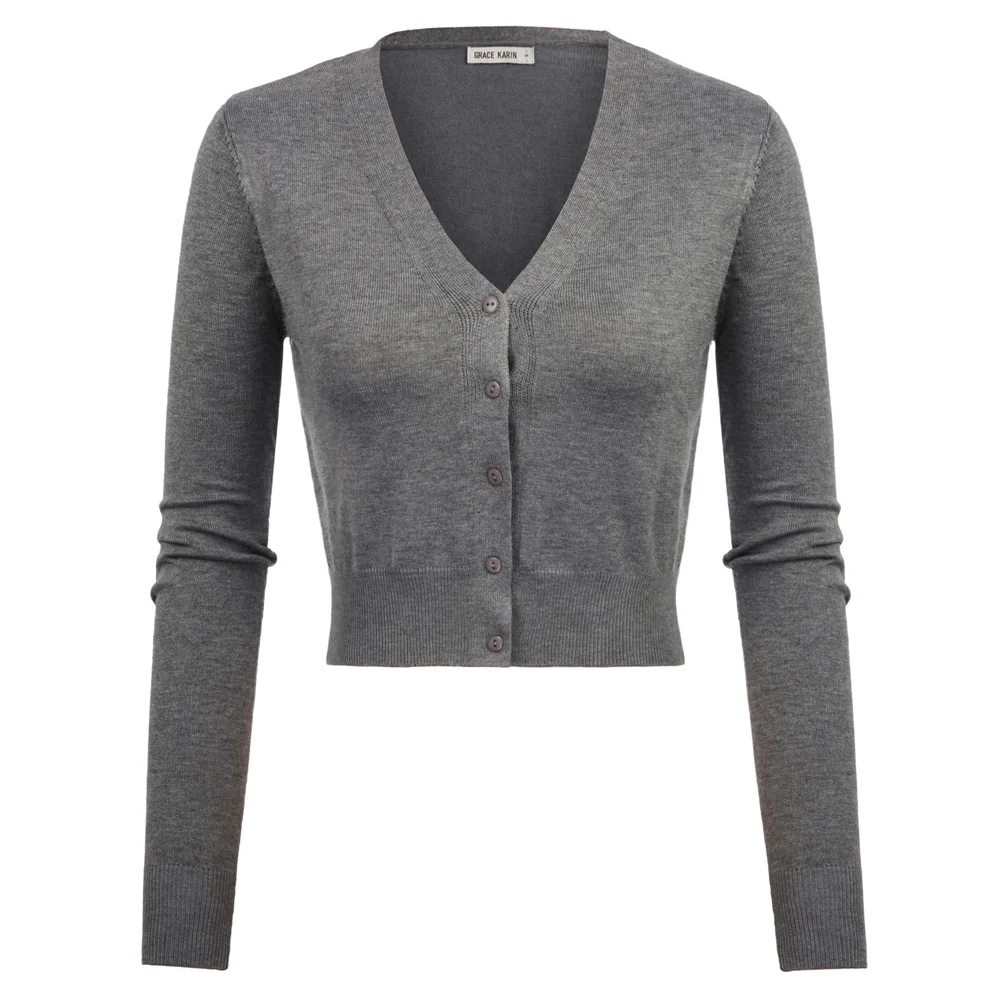 Maglieria a maniche lunghe in cotone con scollo a v a manica a nove punte femminile bottoni Cardigan a maglia bottoni Decor top da donna in cotone