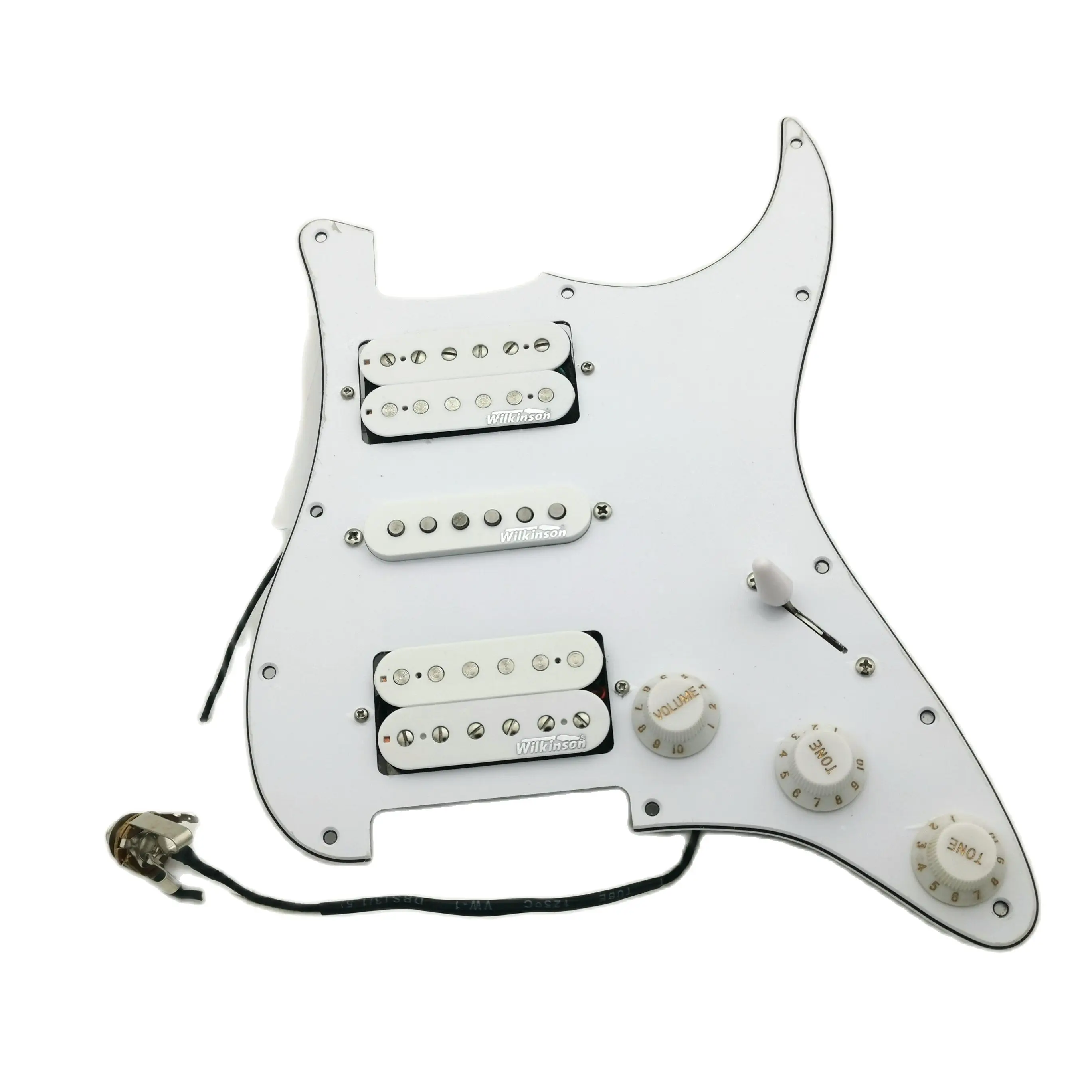 

Prewired HSH Pickguard Wilkinson Alnico 5 Humbucker Pickups Wiring Harness Connection 20 tone switching