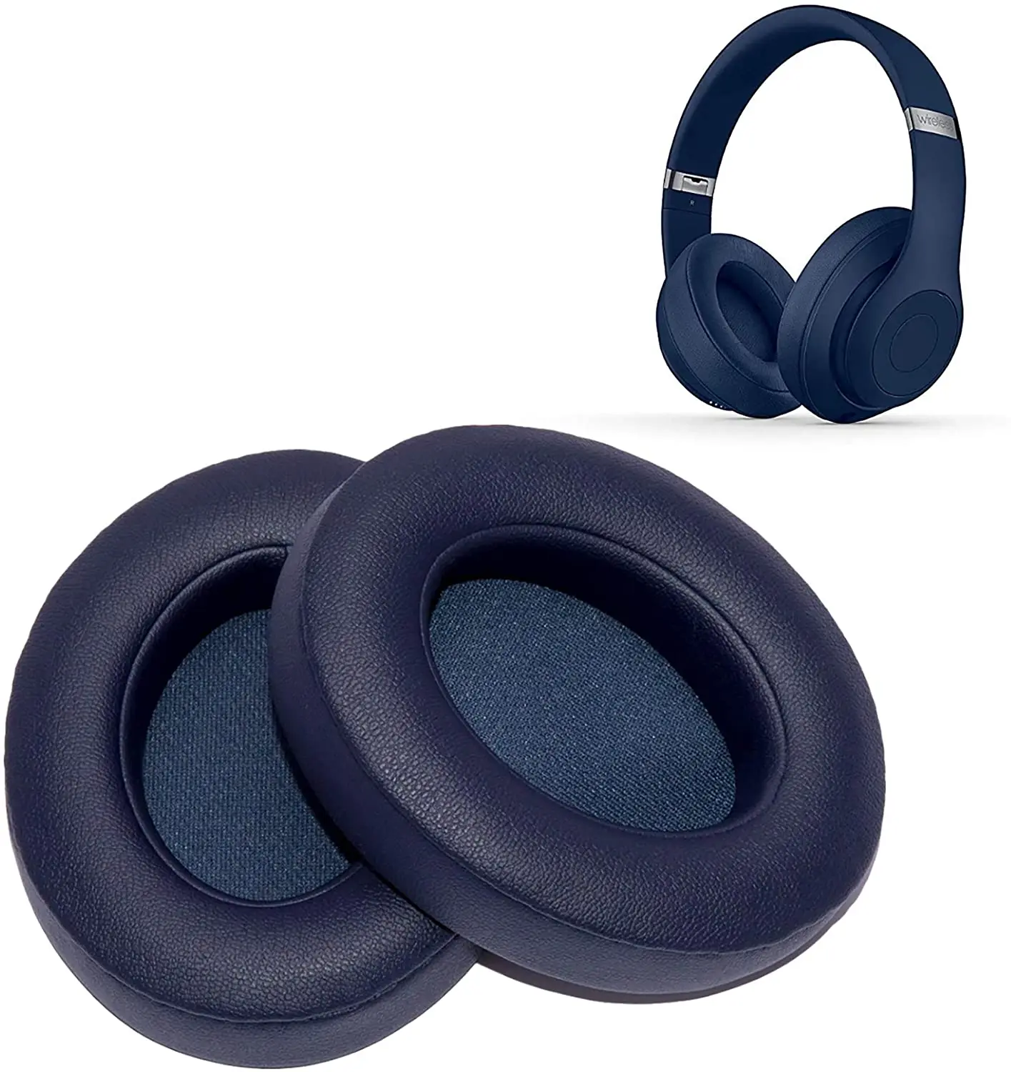 Ear Pads Cushions Compatible with Headphones Beats Studio 3 Studio 2 Wireless B0500 B0501 (Dark Blue)