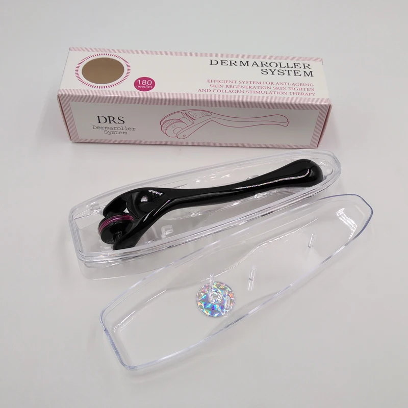 Rodillo de microagujas Mesoterapia DRS 180 Agujas Derma Roller para MTS Cara Ojo Cuerpo Cuidado de la piel Barba Crecimiento del cabello Dermaroller