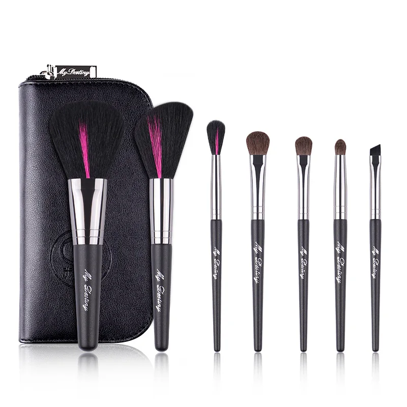 MyDestiny Makeup Brush-Portable 13pcs Natural Hair Brush Set-Foundation&Blusher&Powder&Eyeshadow&Eyebrow Make upBrushes