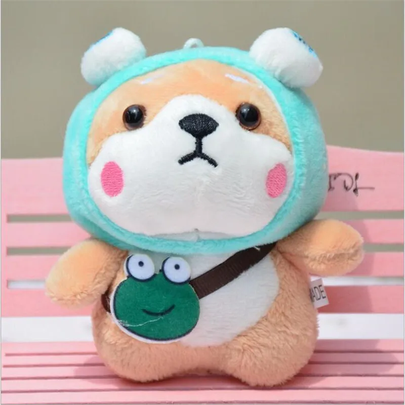 Chien de dessin animé en peluche pour femme, petit pendentif Shiba Inu, jouet en peluche animal, mini sac à beurre mignon, porte-clés, 11cm, 1PC