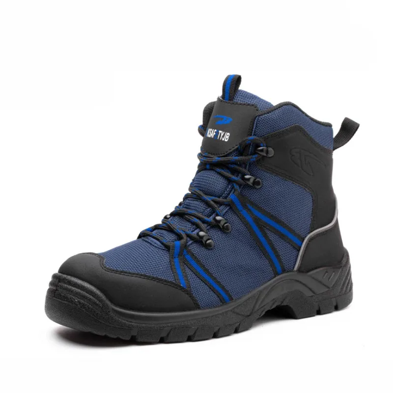 Men Safety Boots Steel Toe New Work Shoes Outdoor Protective Sneakers Anti-smash Anti-puncture Shoes Security Footwear