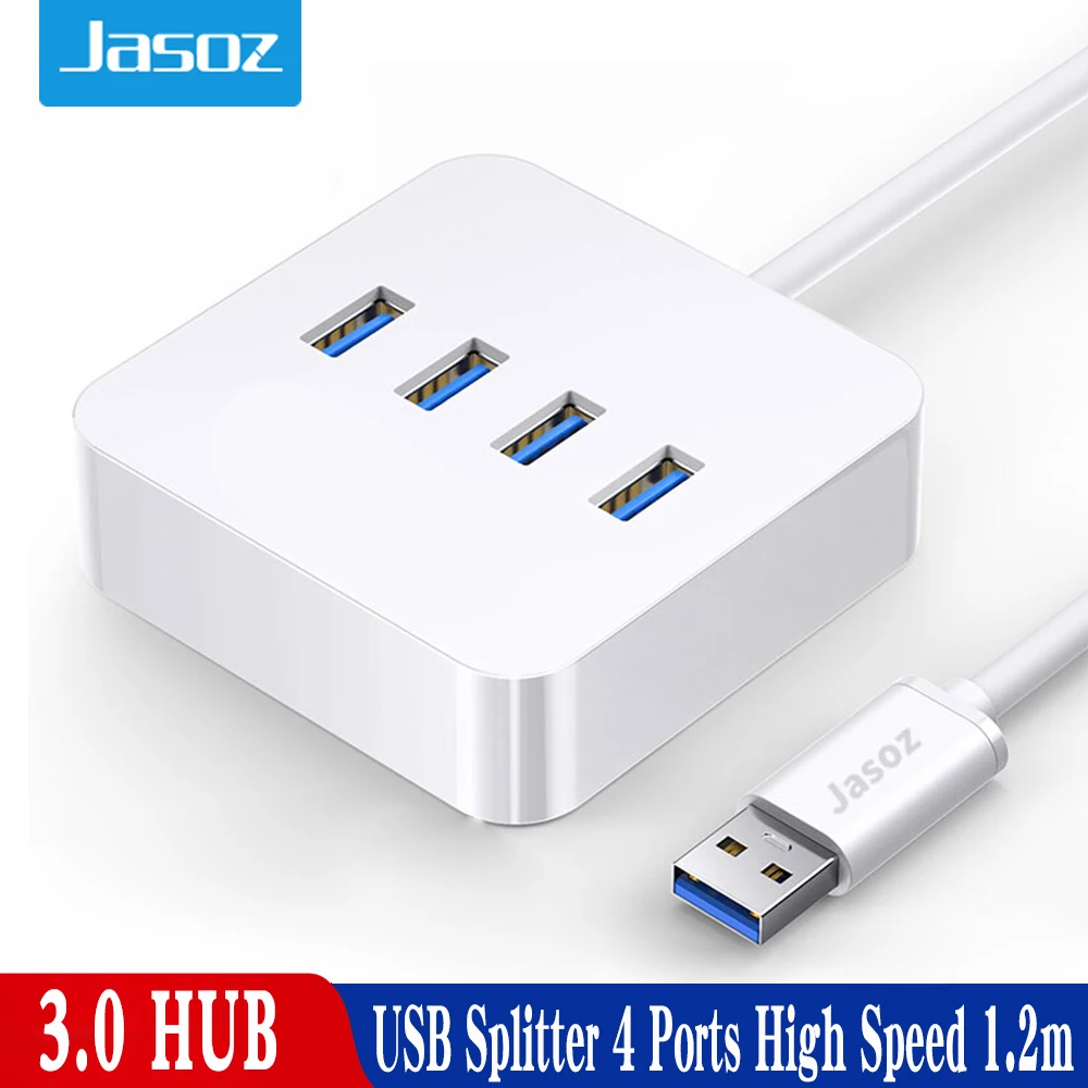 Jasoz USB HUB 3.0 2.0 HUB Ultra Mini 4 Port USB 3.0 Splitter Micro USB Hub Adapter for MacBook Pro Surface MateBook PC USB HUB