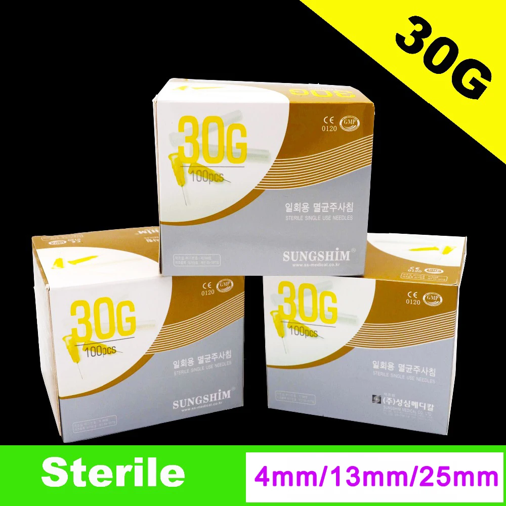 Disposable Painless Small Needle 30G * 4mm ,30G * 13mm , 30G * 25mm Ultrafine Syringes Needles