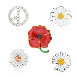 Eanmel Red Poppies Brooch 