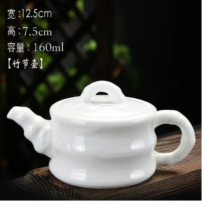 Heldere glazuur Suet Jade keramische theepot, huishoudelijke zijhandvat Xishi Pot, Chinese Kungfu theepot, witte porseleinen theeset