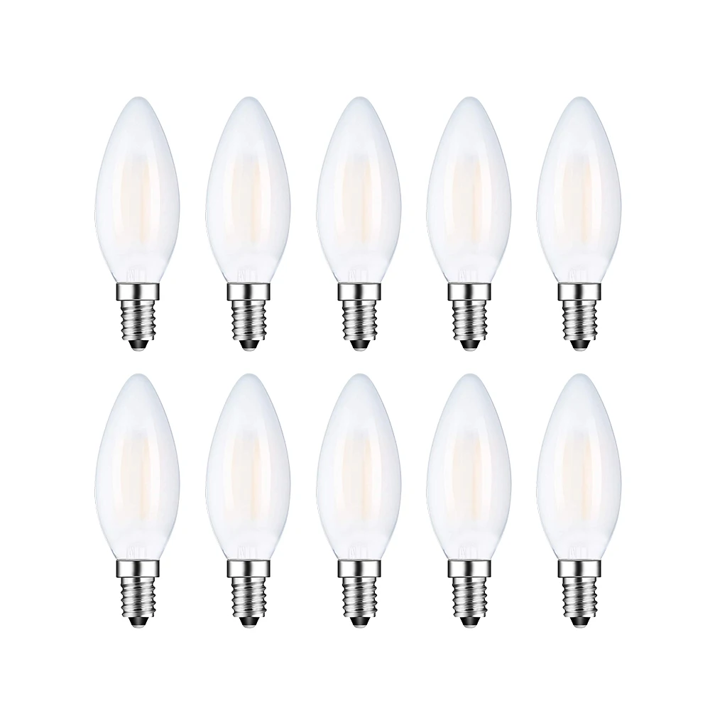 4W 6W Retro LED Kerzen-Glühfadenlampe C35 Mattierte Glühbirne E12 E14 Dimmbare Edison-Schraublampe Kronleuchter Warmweiß 2700K