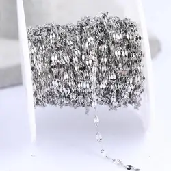10meters/roll 2mm Stainless Steel lip Link Chain For Jewelry Making Diy Necklace Bracelets Accessories