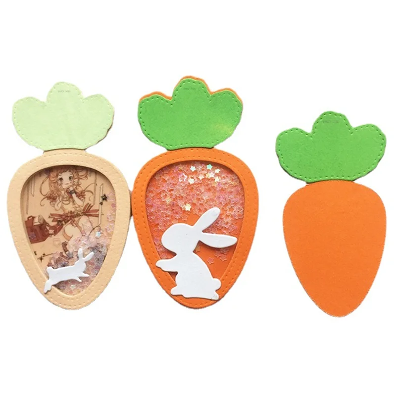 2021 New Handmade Shaker Toys Rabbit's Carrot Cutting Dies Wooden Mold Cutter for Fustelle Big Cutting Machine