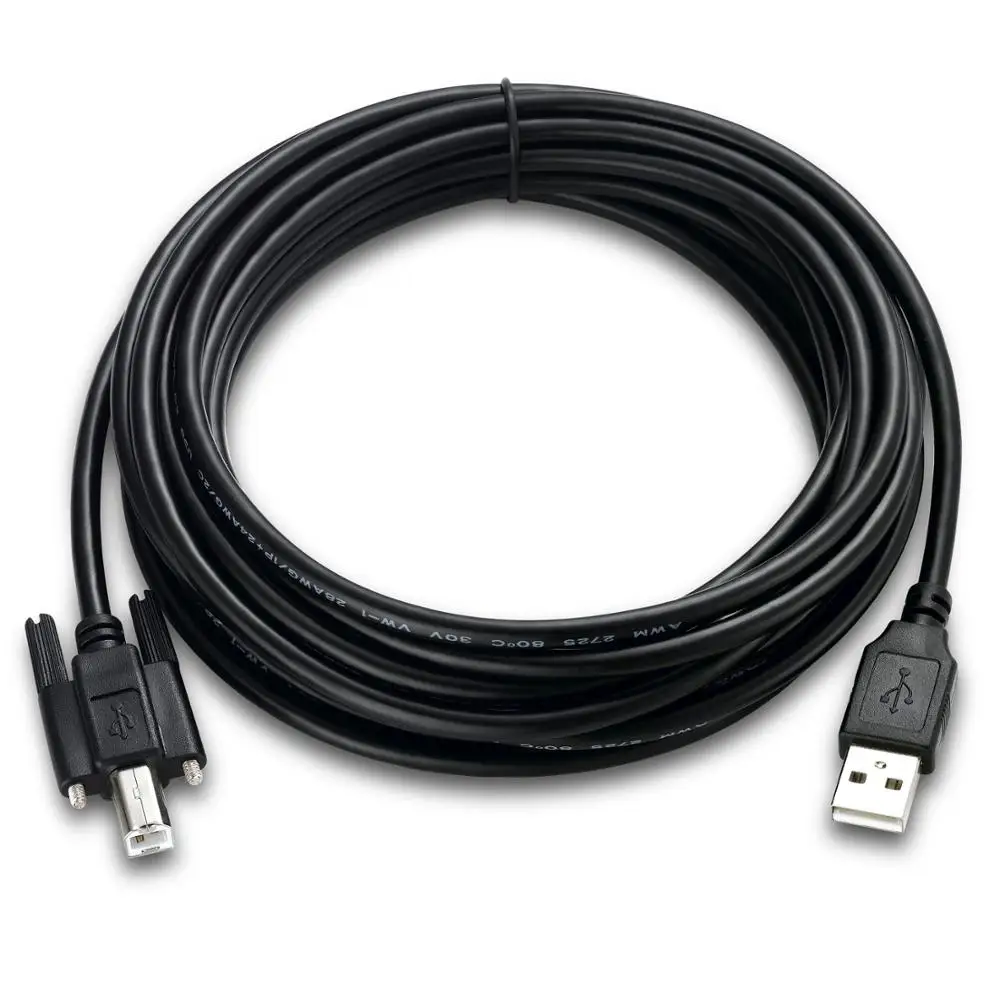 Bochara-USB نوع ذكر إلى نوع ب كابل طابعة ذكور ، محمية بلوحة ملولبة ، من نوع m ، 3m ، 5m