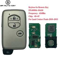 89904-60A50 2/3 przyciski inteligentny klucz zdalny dla Toyota Land Cruiser Prado lc150 lc120 2010 + B74EA fsk433mhz 4DChip P1:98 F433