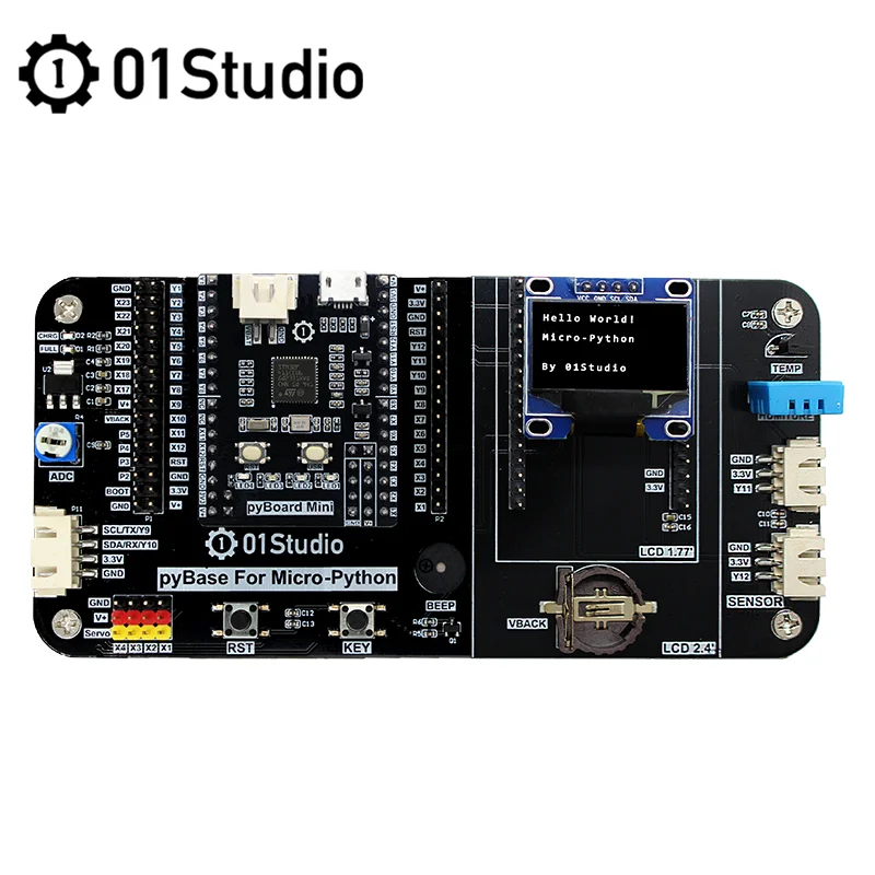 01 ستوديو pyBoard Mini STM32F411CEU6 Micropython STM32 تطوير مجلس التجريبي جزءا لا يتجزأ من البرمجة