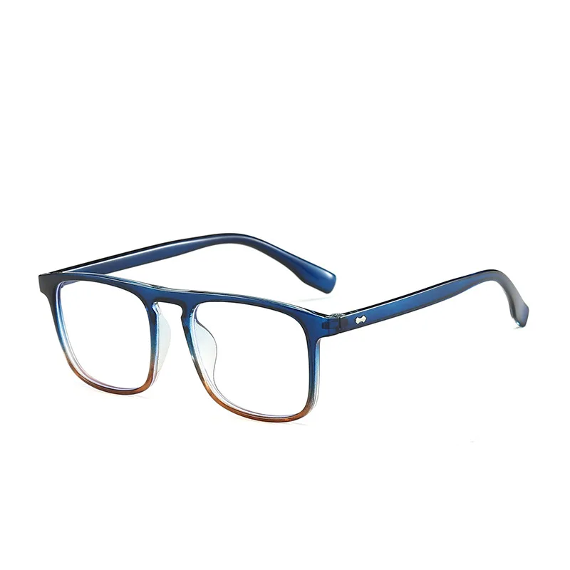 Monture de lunettes d'ordinateur transparente pour hommes et femmes, lunettes carrées anti-lumière bleue, lunettes bloquant les lunettes, lunettes optiques