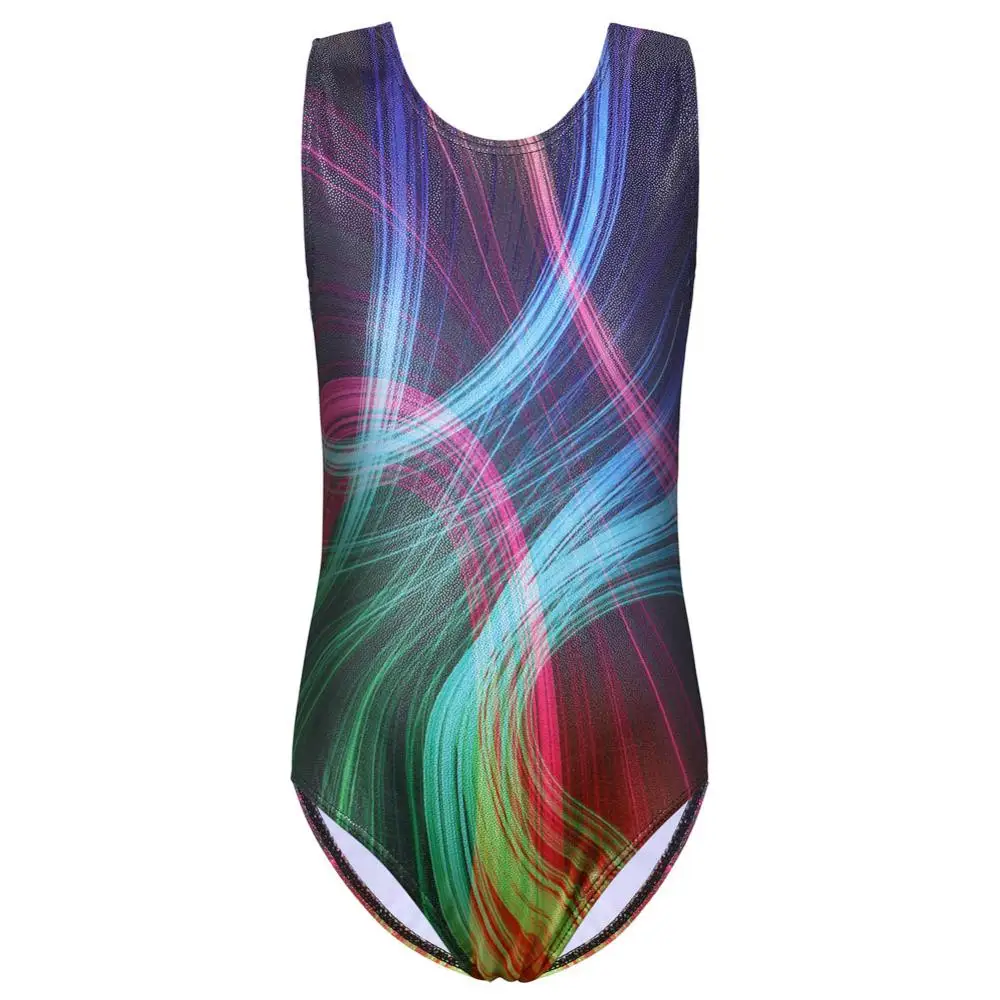 BAOHULU 3-12 Mädchen Galaxy Tank Ballett Trikot Sportler Kostüm Kinder Sleeveless Gymnastik Trikot Body Praxis Outfit