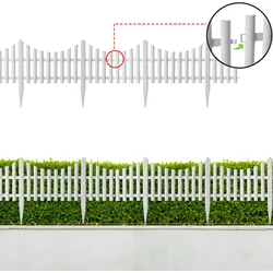 4 szt. Płot ogrodowy ogrodzenie plastikowe włożone w ogrodzenie ogrodowe obramowanie ogrodowe dekoracje ślubne dekoracyjne ogrodzenie