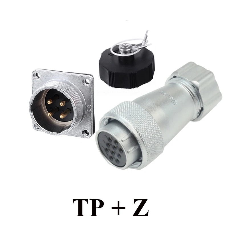 Original Weipu WS24 Stecker 2 3 4 9 10 12 19 Pin Weibliche TP Metall Schlauch Kabel Stecker Männlichen Z ZM ZG Platz Flansch Hinten Montieren Socke – Detail 6