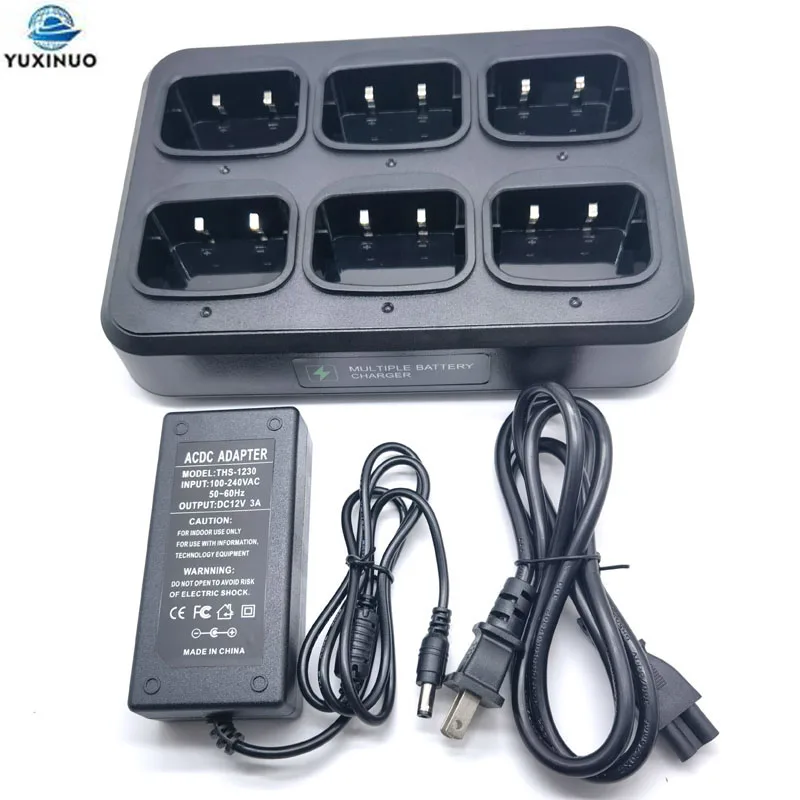 

Multiple 6-Way Desktop Rapid Battery Charger For BAOFENG UV9R UV-XR A-58 UV-9R Plus GT-3WP UV-5S BF-A58 BF-9700 Walkie Talkie