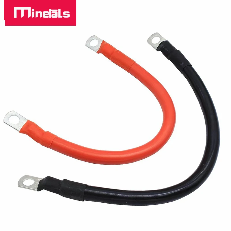 سلك السيليكون مع النحاس الأنف 5awg 50 سنتيمتر m8 البطارية ربط خط البطارية كابلات الموصلات