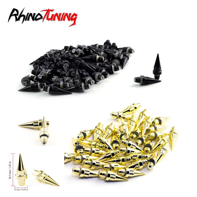 50pcs12mm Wheel Rivets Nuts  For Rim Center Hub Caps Bolts  Lip Decoration Replacement Car Styling Accessories