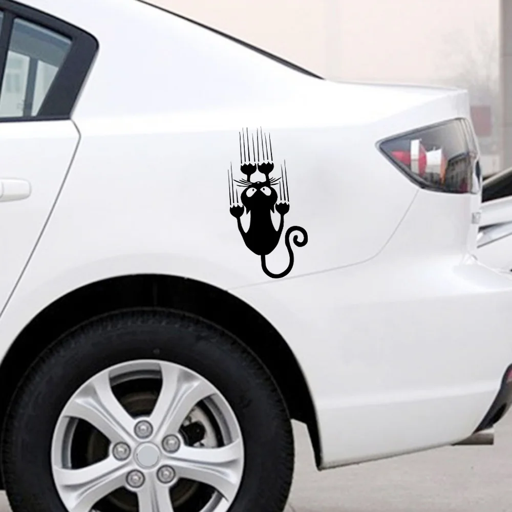 Cartoon Cat Car Sticker Butterfly Car-styling Funny Cat Car Stickers Decals Removable Decoration Cars Accessories