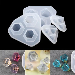 Diamond Pendant Silicone Mold Cutting Shape Type Epoxy Resin Mould for DIY Resin Pendant Crafts Jewelry Making Accessories