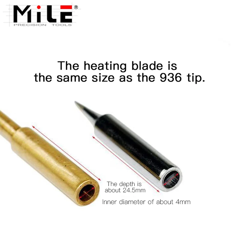 MILE 936 Soldering Iron Heating Blade Fingerprint IC Mainboard Repair Tools For Mobile Phone Glass Glue Remove Cleaning Tool