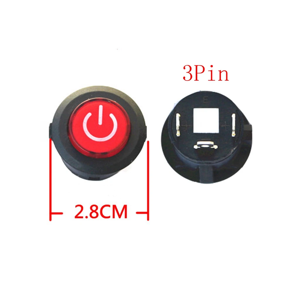 1PC 26mm 28mm Power PushButton Start Switch RemoteControl Toy Car Vehical Motorbike Motorcycle Tricycle for Kids Child ON OFF