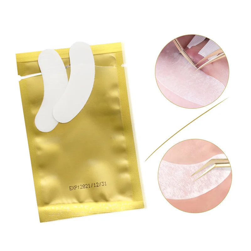 50 Pair Mini Eyelash Pad Gel Patch Grafting Eyelashes Under Eye Patches for Eyelash Extension Paper Sticker Wraps Makeup Tools
