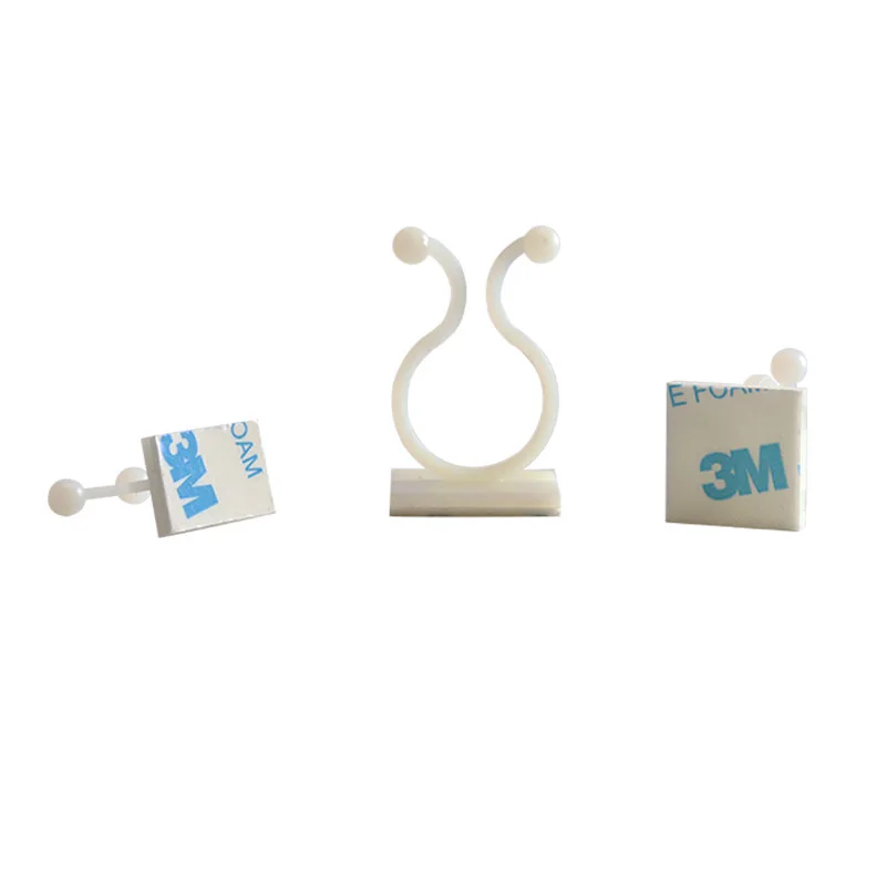 10pcs Self-adhesive cable clamp Holder desk Wire organizer Invisible plant support clip Vine Climbing Wall Fixer Sticky Hook