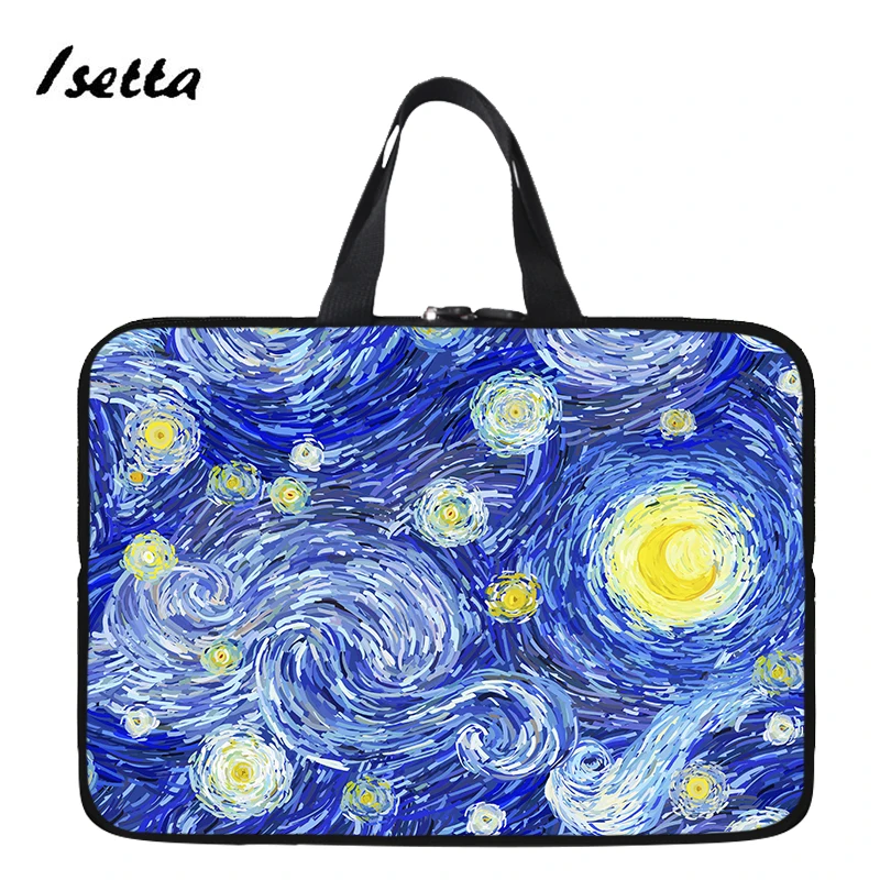 Oil Painting Laptop Bag Notebook Carrying Case Briefcase for Macbook Air 13.3 14 15.6 inch Support Custom