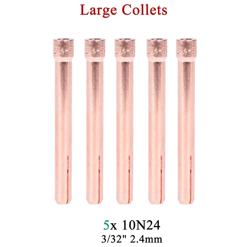 9Pcs TIG Welding Torch Large Long Gas Lens & Alumina Cup for WP17 WP18 WP26 TIG Collet Bodies Spares Kit Accessories